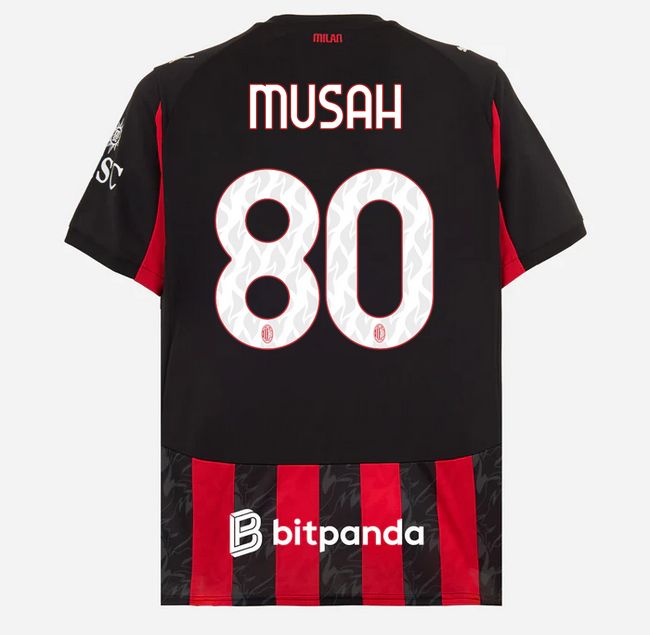 Yunus Musah AC Milan 25/26 Home Soccer Jersey