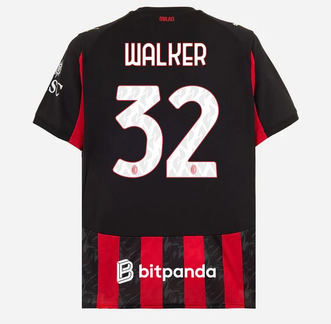 Kyle Walker AC Milan 25/26 Home Soccer Jersey