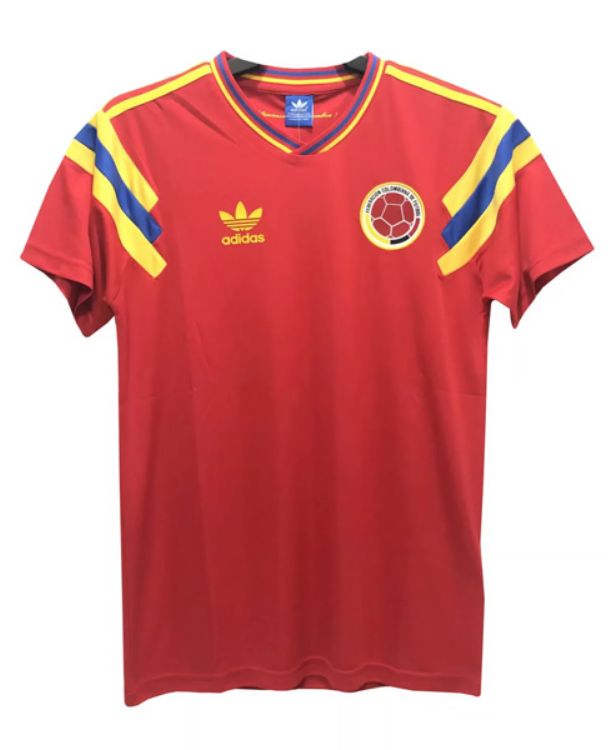 Colombia 1990 Away Red Retro Jersey