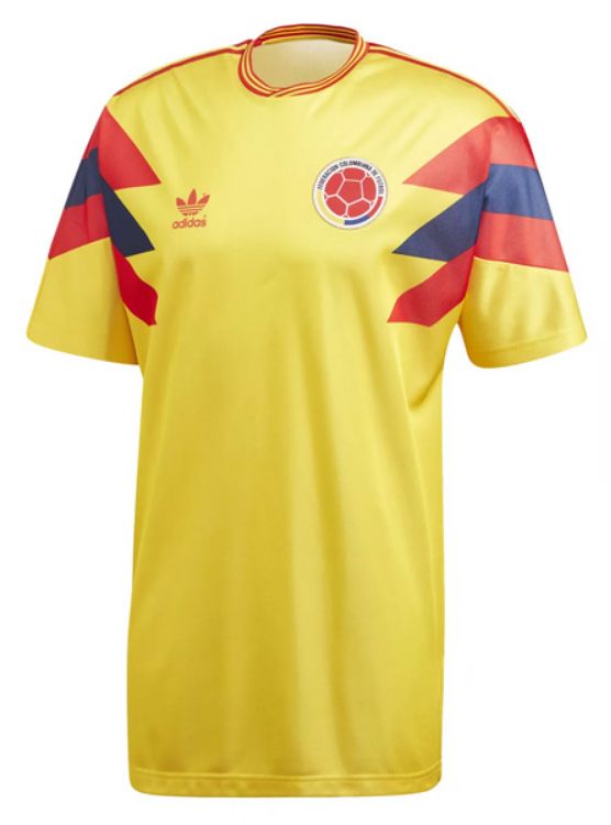 Colombia 1990 Home Yellow Retro Jersey
