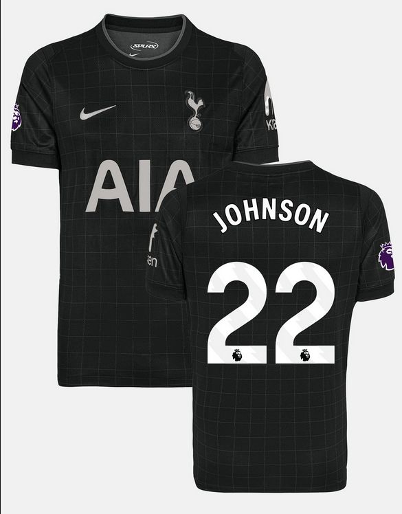 Brennan Johnson Tottenham Hotspur FC 25/26 Away Black Soccer Jersey