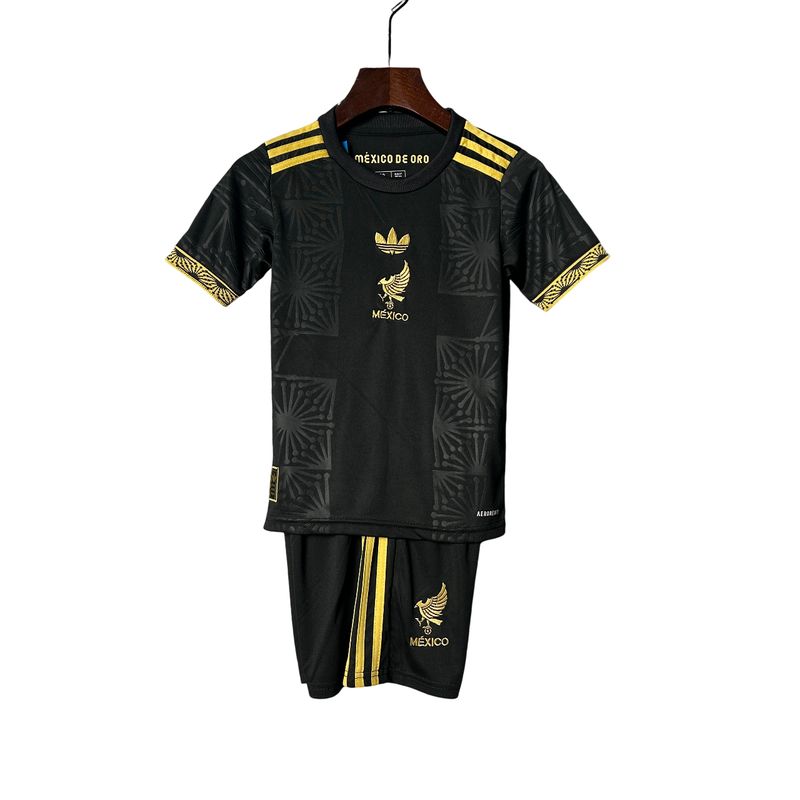Mexico 2025 Gold Cup Black Kids Kit