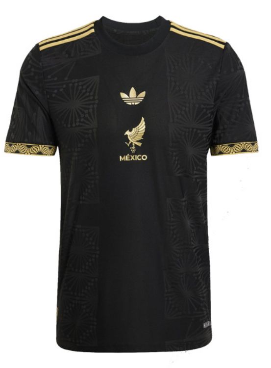 Mexico Gold Cup 2025 Black & Gold Stadium Jersey