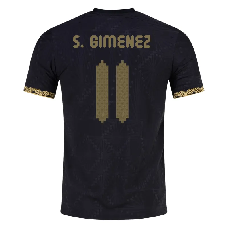 Santiago Gimenez Mexico Gold Cup 2025 Black & Gold Stadium Jersey