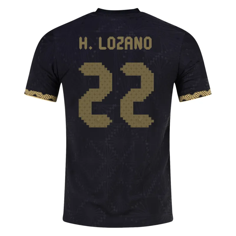 Hirving Lozano Mexico Gold Cup 2025 Black & Gold Stadium Jersey