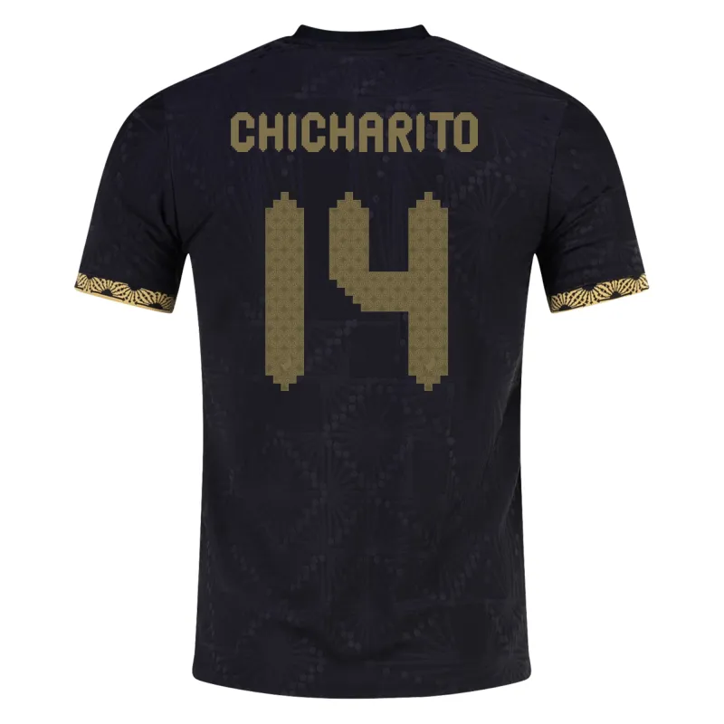Chicharito Mexico Gold Cup 2025 Black & Gold Stadium Jersey
