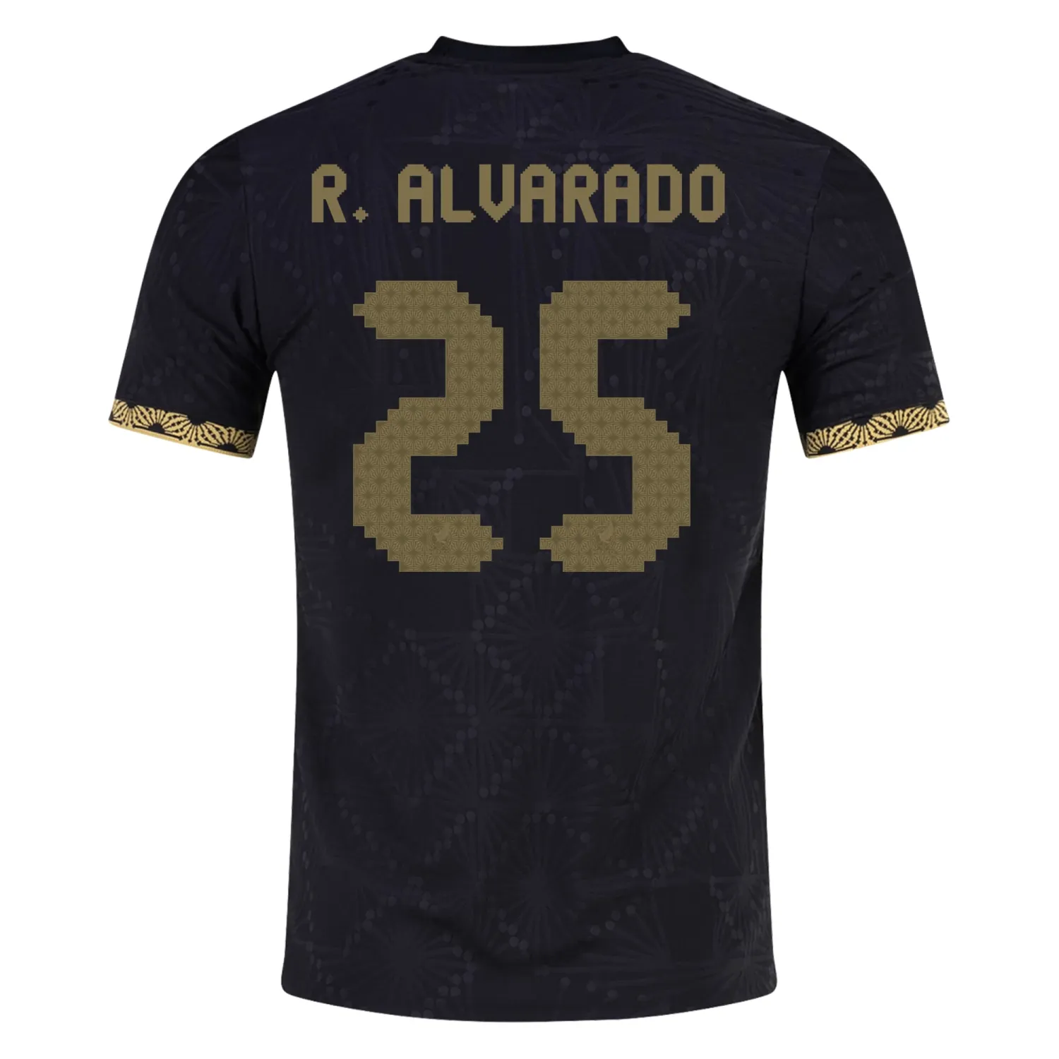 Roberto Alvarado Mexico Gold Cup 2025 Black & Gold Stadium Jersey