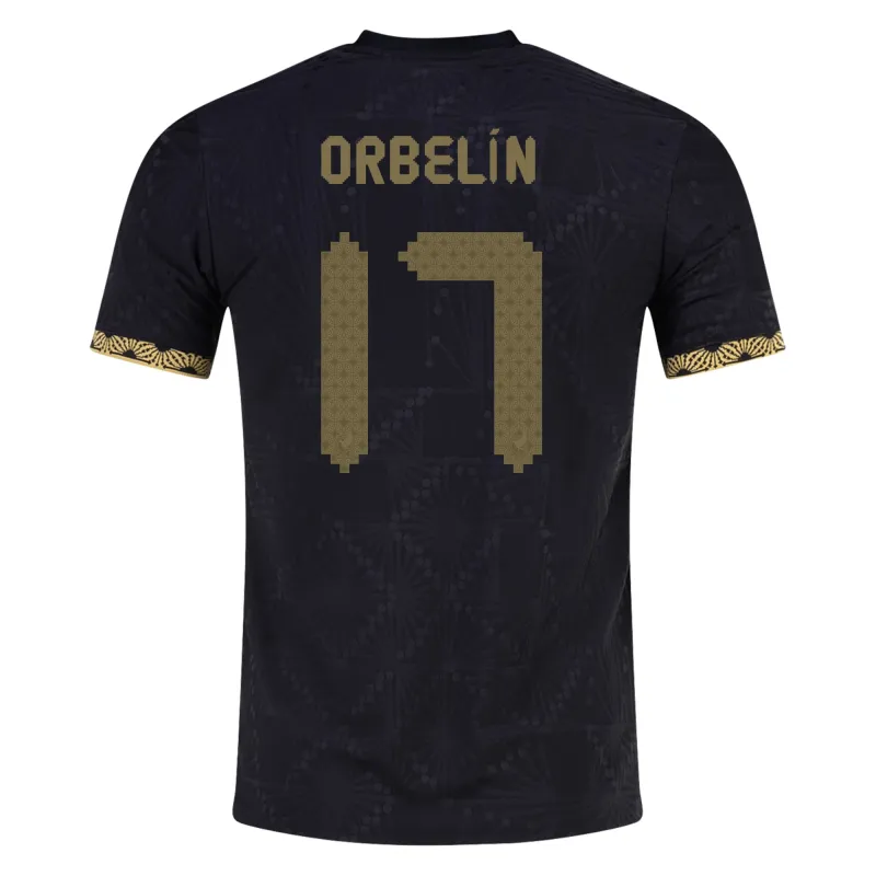 Orbelín Pineda Mexico Gold Cup 2025 Black & Gold Stadium Jersey