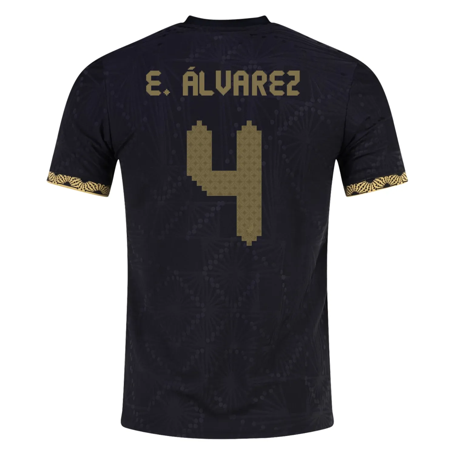 Edson Alvarez Mexico Gold Cup 2025 Black & Gold Stadium Jersey