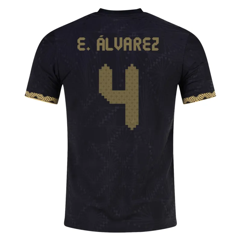 Edson Alvarez Mexico Gold Cup 2025 Black & Gold Stadium Jersey