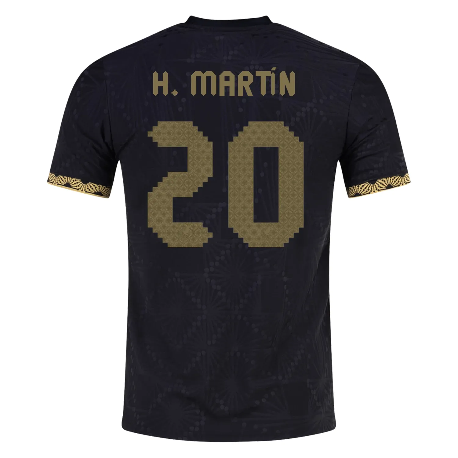 Henry Martín Mexico Gold Cup 2025 Black & Gold Stadium Jersey