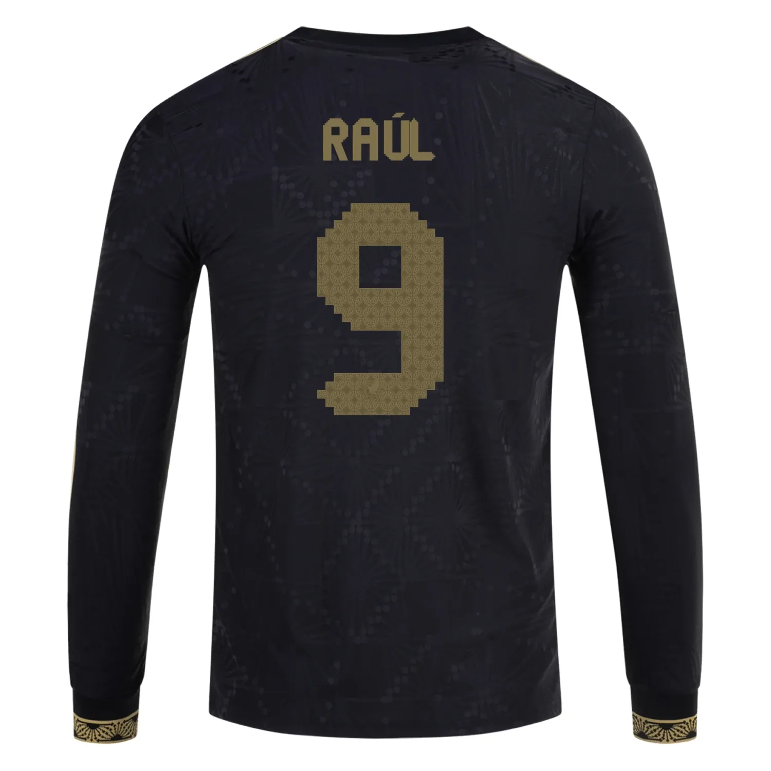 Raúl Jiménez Mexico Gold Cup 2025 Black & Gold Stadium Long Sleeve Jersey