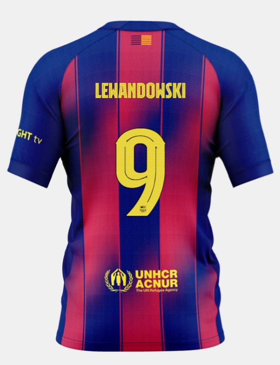 Robert Lewandowski FC Barcelona 25/26 Home Jersey