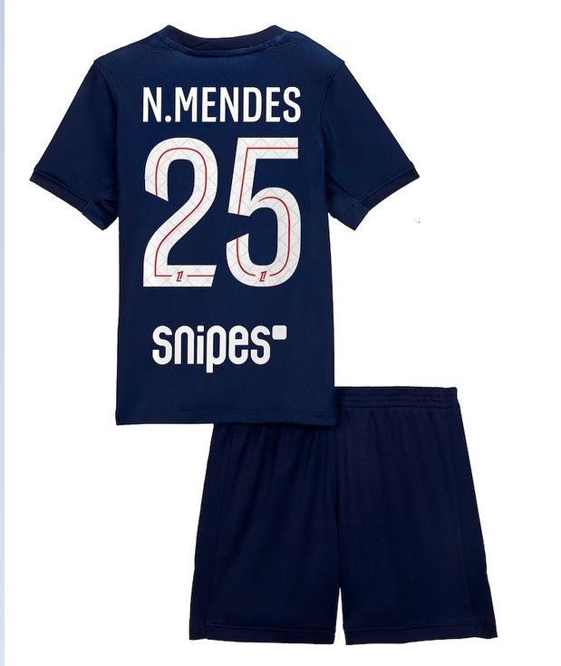 Nuno Mendes PSG 25/26 Home Kids Kit