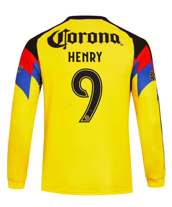 Henry Martin Club América 25/26 Home Yellow Jersey Long Sleeve