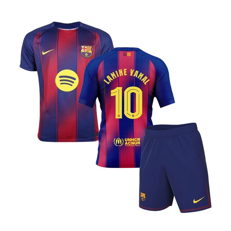 Lamine Yamal #10 FC Barcelona 25/26 Home Kids Kit