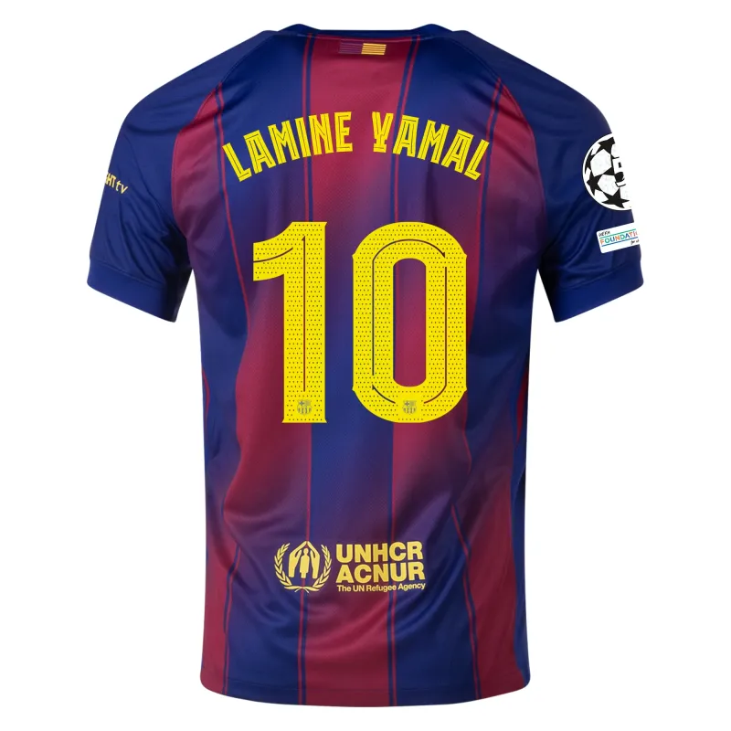 Lamine Yamal #10 FC Barcelona 25/26 Home Jersey With UCL Patch