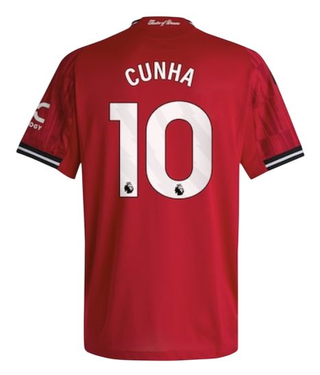 Matheus Cunha Manchester United FC 25/26 Home Red Jersey