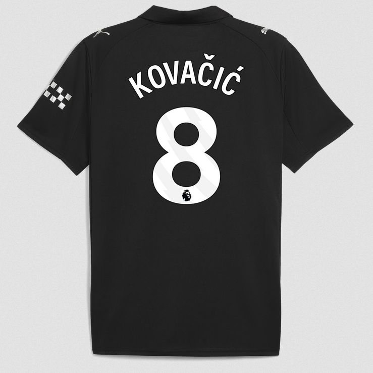Mateo Kovacic Manchester City FC 25/26 Away all Black Jersey