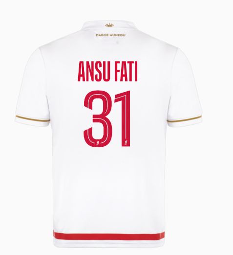 Ansu Fati AS Monaco FC 25/26 Home Jersey