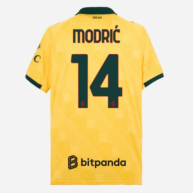 Luka Modric AC Milan 25/26 Third Yellow Soccer Jersey