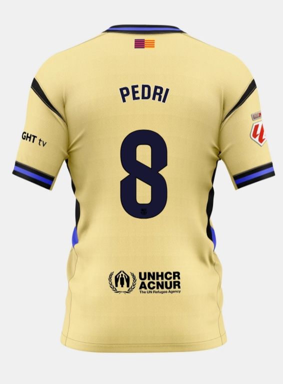 Pedri FC Barcelona 25/26 Away Gold Soccer Jersey