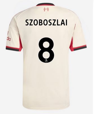 Dominik Szoboszlai Liverpool FC 25/26 Away White Jersey