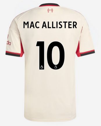 Alexis Mac Allister Liverpool FC 25/26 Away White Jersey
