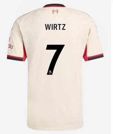 Florian Wirtz Liverpool FC 25/26 Away White Jersey