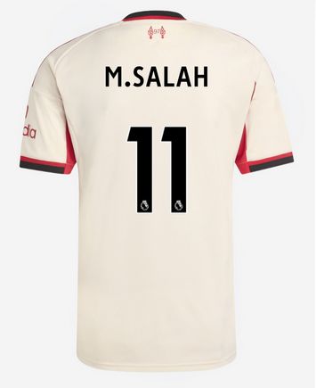 MO Salah Liverpool FC 25/26 Away White Jersey