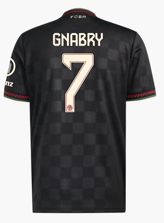 Serge Gnabry FC Bayern Munich 25/26 Third Soccer Jersey