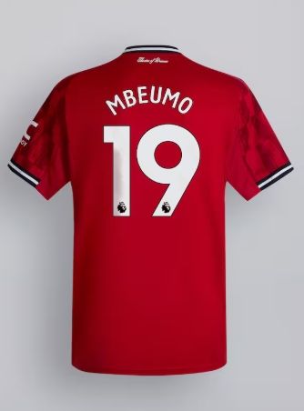 Bryan Mbuemo Manchester United FC 25/26 Home Red Jersey