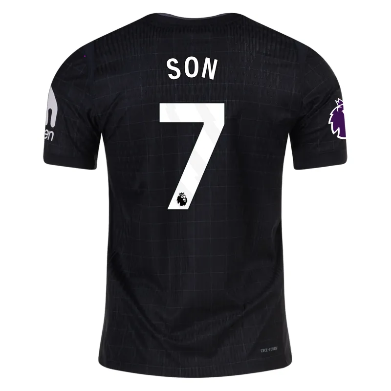 Heung Min Son Tottenham Hotspur FC 25/26 Away Black Soccer StadiuM Match Jersey