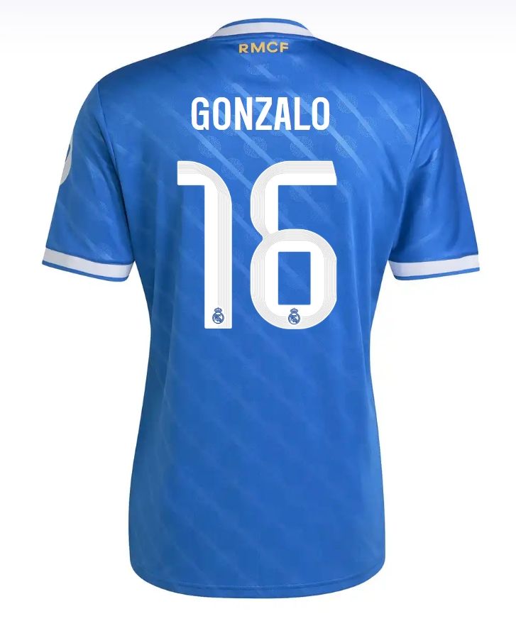 Gonzalo Garcia Real Madrid CF 25/26 Third Blue Jersey