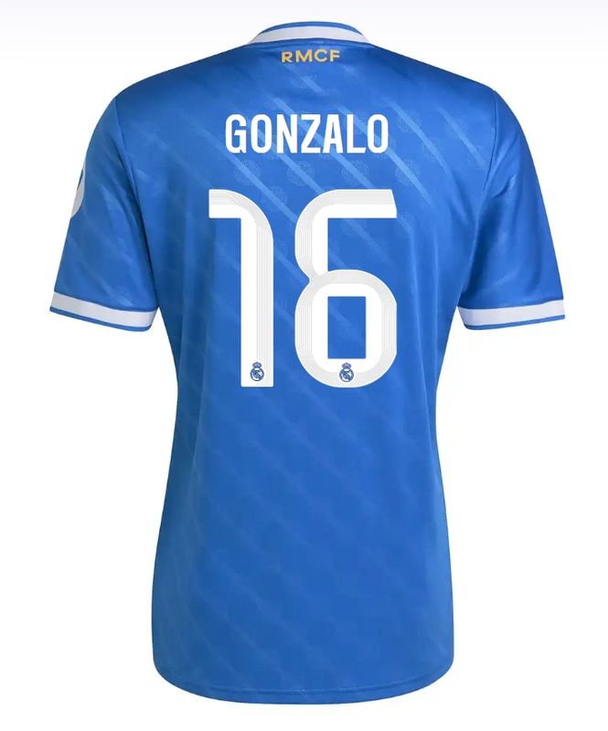 Gonzalo Garcia Real Madrid CF 25/26 Third Blue Jersey