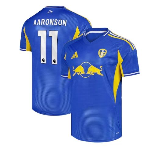 Brenden Aaronson Leeds United FC 25/26 Away Blue Jersey