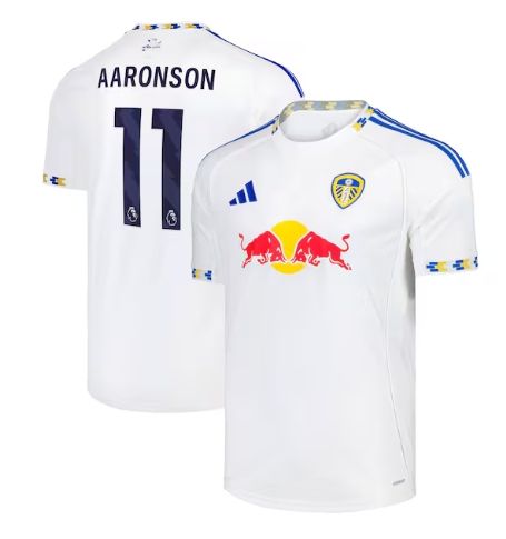Brenden Aaronson Leeds United FC 25/26 Home White Jersey