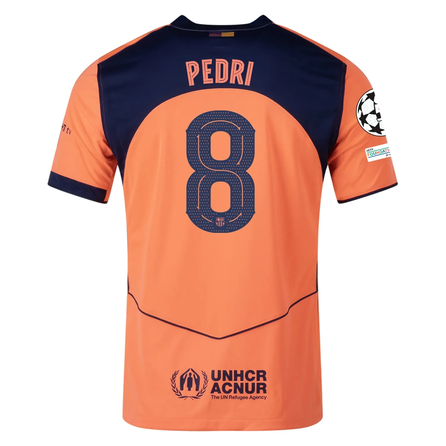 Pedri FC Barcelona 25/26 Third Orange Soccer Jersey