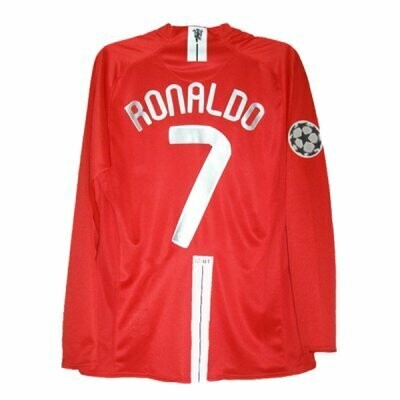 Manchester United Home Ucl Final Long Sleeve Ronaldo Shirt 2007-2008: Front Side