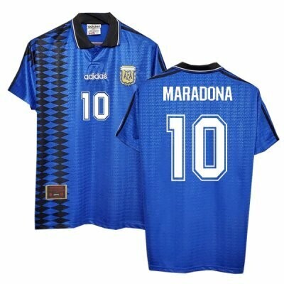 Argentina Maradona Away Retro Jersey 94/95 - Front and Back Side