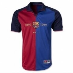 1999-2000 Barcelona Retro Home 100-Years Anniversary Soccer Jersey Shirt (Replica)