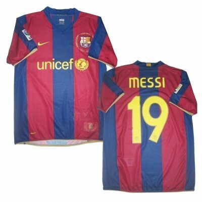 2007-2008 MESSI FC Barcelona Retro Jersey Shirt #19 (Replica)