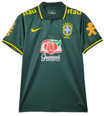 Brazil Green Pre Match Polo Shirt 2022