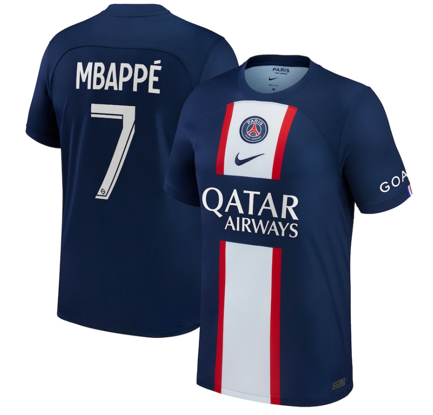 PSG Home Soccer Jersey 22-23 Mbappé 7