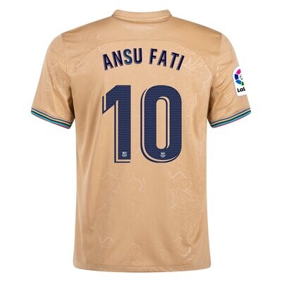 Barcelona Away Jersey Shirt 22-23 Ansu Fati 10