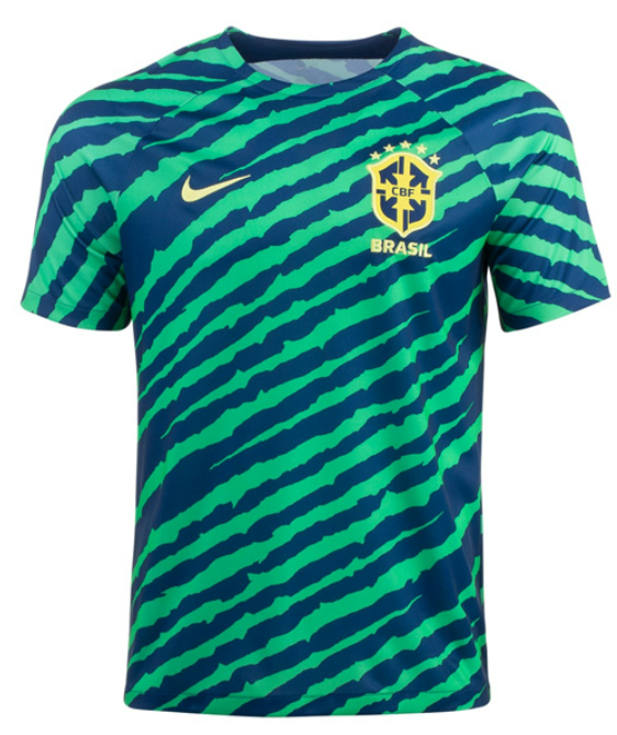 Brazil Pre Match Jersey Zebra Green 2022