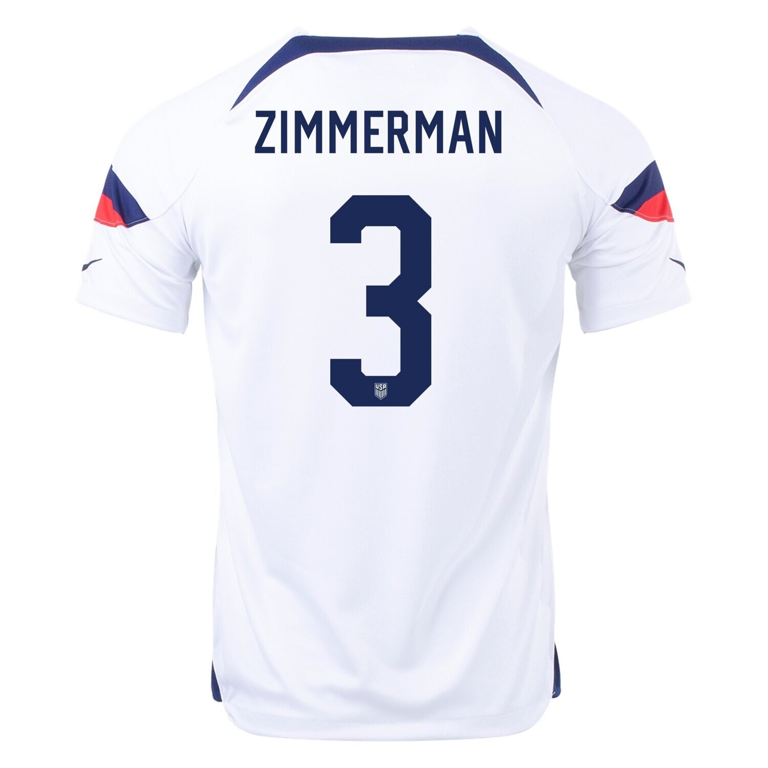 USMNT Home World Cup 2022 Soccer Jersey Zimmerman #3