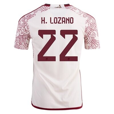 Hirving Lozano Mexico Soccer Jersey Away for 2022 World Cup