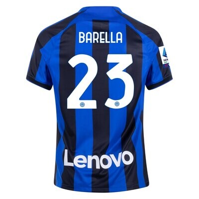 Inter Milan Home Soccer Jersey 22-23 Nicolò Barella #23