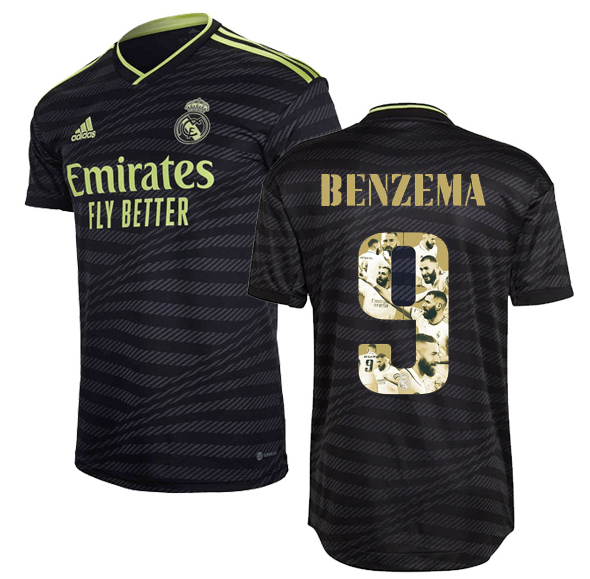 Real Madrid Third Benzema 9 Ballon Special Jersey